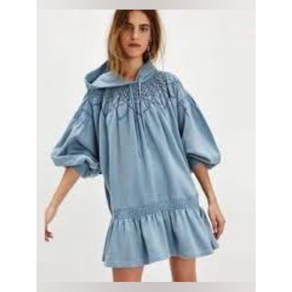 Free People Marty Smocked Mini Dress